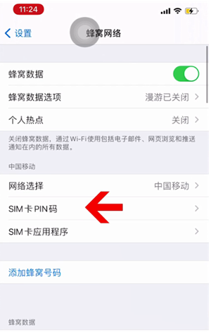 集贤苹果14维修网分享如何给iPhone14的SIM卡设置密码 