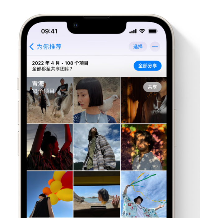集贤苹果维修网点分享在 iPhone 上使用共享图库 